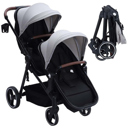 Jojoka Double Stroller for Twins and Toddlers with Reversible Seats