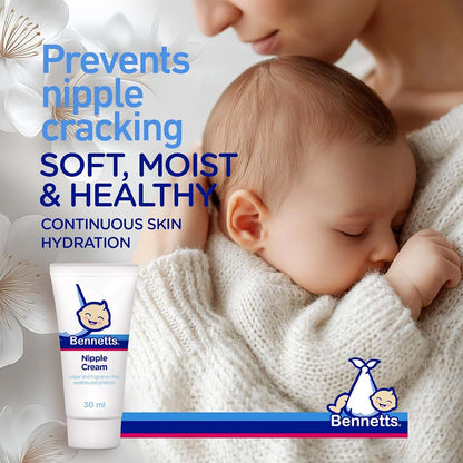Bennetts Nipple Cream 30ml – Moisturizing Balm for Breastfeeding Mothers