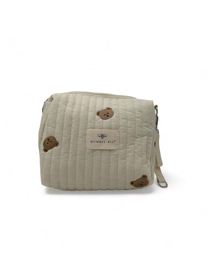 Mommee Bee Cotton Small Bag Snuggle Bear With Handmade Embroidery