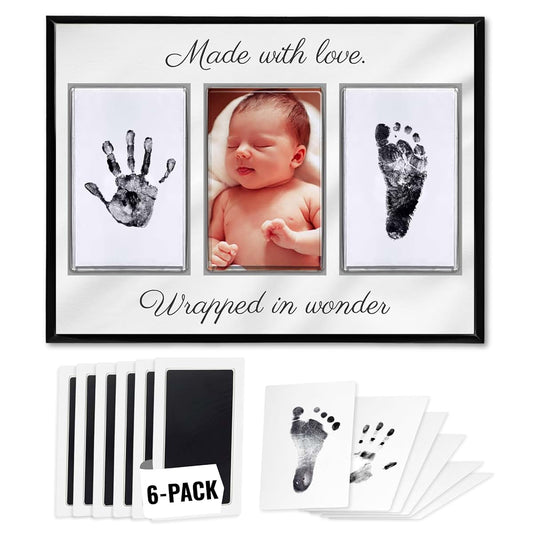 Sentiment House Inkless Hand and Footprint Kit, Baby Keepsake Plaque & Baby Shower Gifts - Ideal as Mom To Be Gift