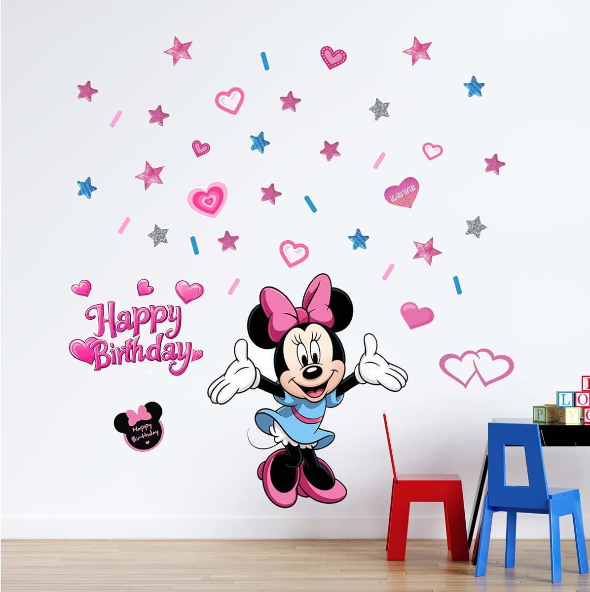 SchwartsCount Mouse Happy Birthday Wall Decals For Kids Rooms