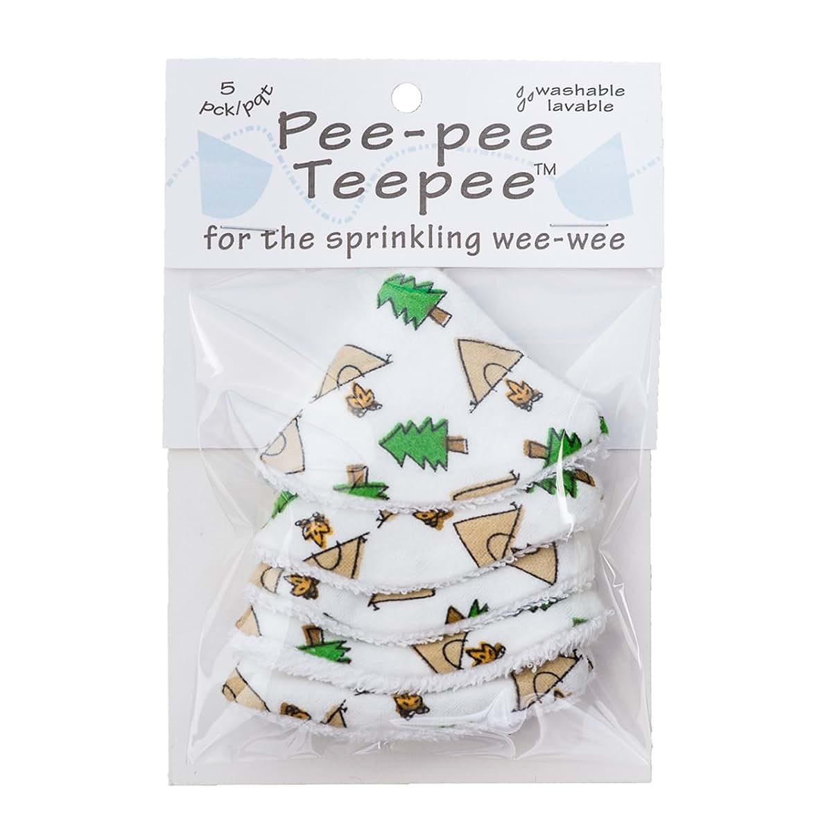 Beba Bean Washable Cotton Pee-Pee Teepees That Shield Baby Boys Pee During Diaper Changes. Makes a Great add-on Gift (photo 2)