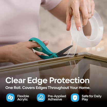 Komfortology Baby Proof Edge Guard, Clear Soft Rubber Foam (photo 3)