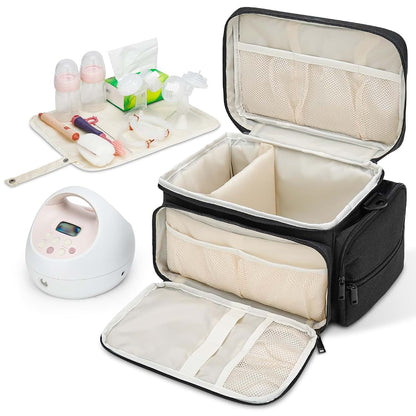 Portable Breast Pump Carrying Bag for Travel and Accessories