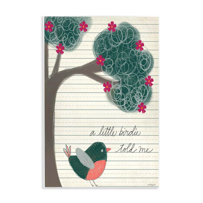 Stupell Industries A Little Birdie Told Me Bird and Tree Wall Art