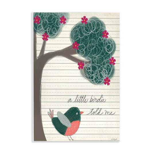 Stupell Industries A Little Birdie Told Me Bird and Tree Wall Art