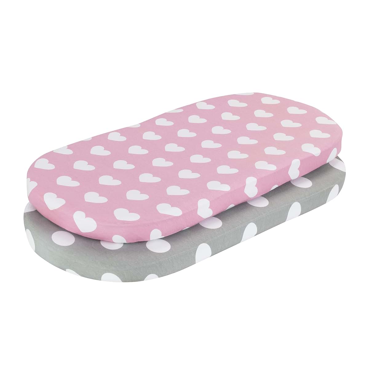 Everyday Kids 2-Pack Cotton Jersey Knit Bassinet Fitted Sheets