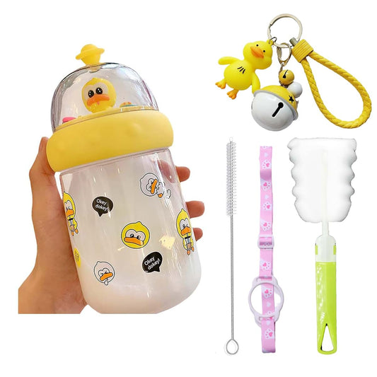 seelucky Duck Travel Water Bottle with Strap Tumbler Drinking Cup Mug for Picnic Birthday Gift (ducks)
