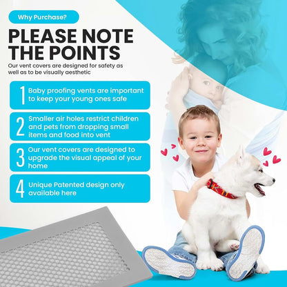 Ventilation Covers for Floors and Walls | Soft Silicone Baby Proofing
