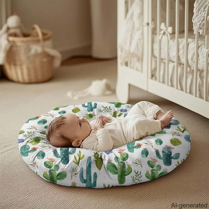 YUVAMAGIMO Cactus Newborn Lounger Pillow Cover, Stretchy Removable Slipcover