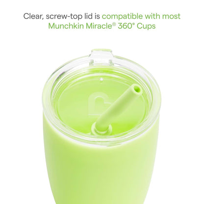 Munchkin Simple Clean Tumbler Straw Cup for Toddlers 12+ Months, 10 Ounce, 2 Pack, Blue/Green