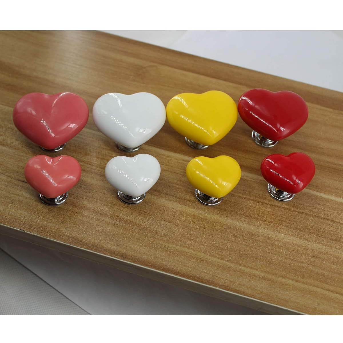 Zerniple Yellow Ceramic Handle Pull Door Knobs For Children's Room (6 Pack) (photo 2)