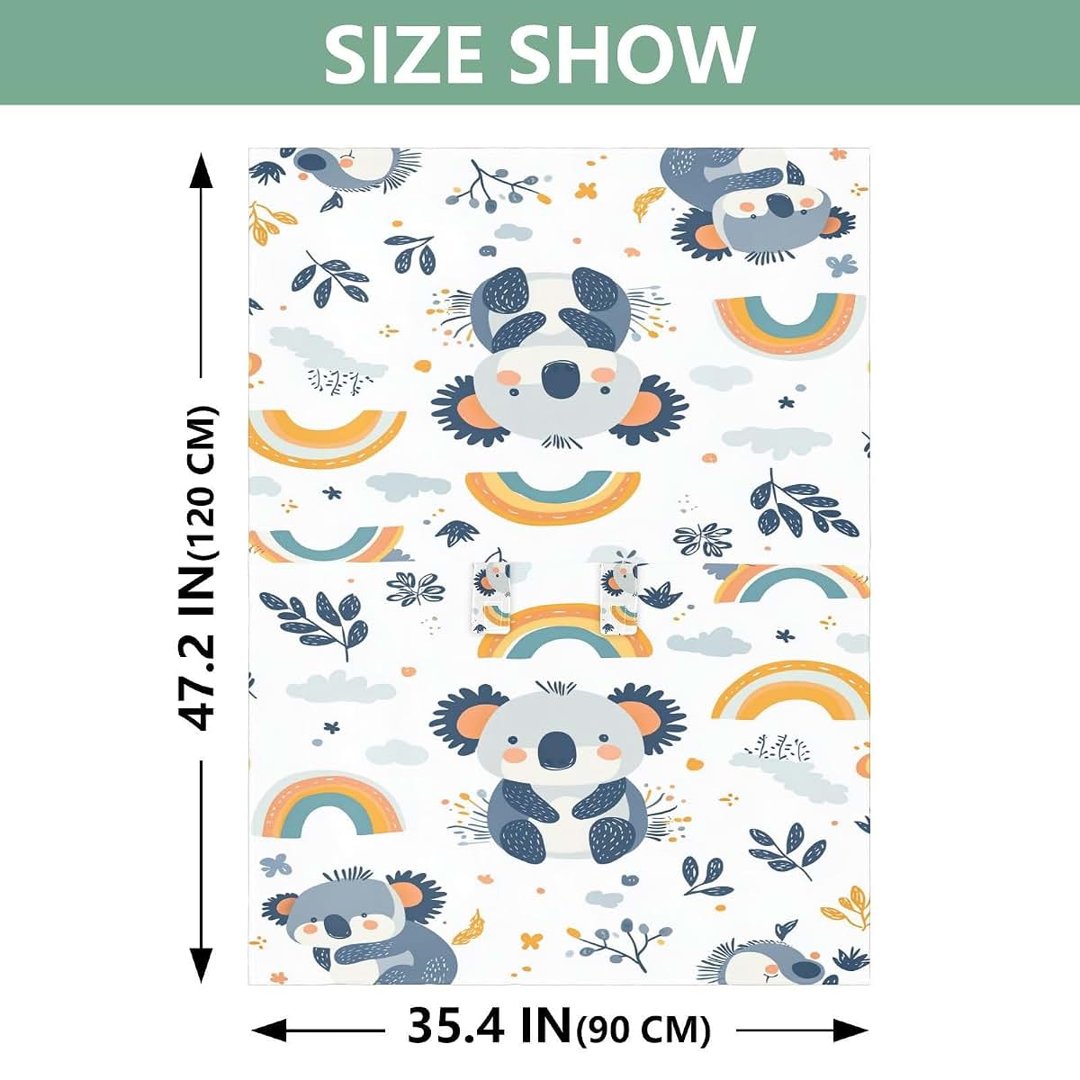 Koala Rainbow Cloud Baby Car Seat Canopy Cover for Stroller & Privacy Use