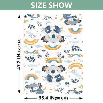 Koala Rainbow Cloud Baby Car Seat Canopy Cover for Stroller & Privacy Use