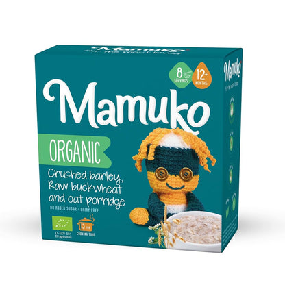Mamuko Organic Baby Porridge With Barley, Buckwheat And Oat For 9-12 Months
