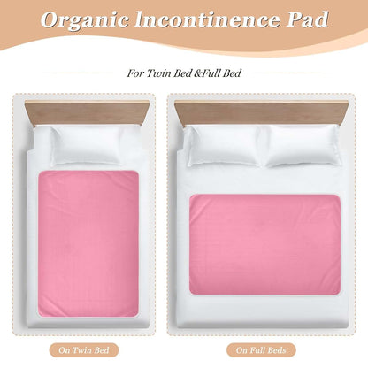 BabyOneStop Hot Pink Reusable Toddler Mattress Pad, 52 x 34 Inch Waterproof Potty Training Pad