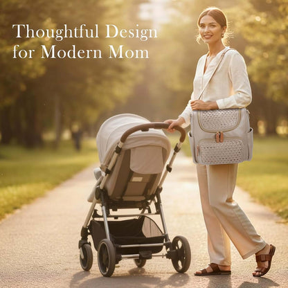 Minsong Diaper Bag Backpack for Mom with Changing Station