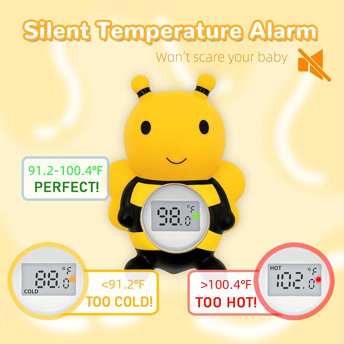 IOG Baby Bath Thermometer Floating Bee Toy (photo 3)