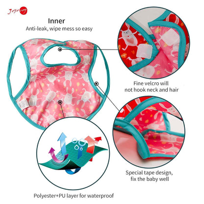 Waterproof Smock Feeding Bibs for Babies