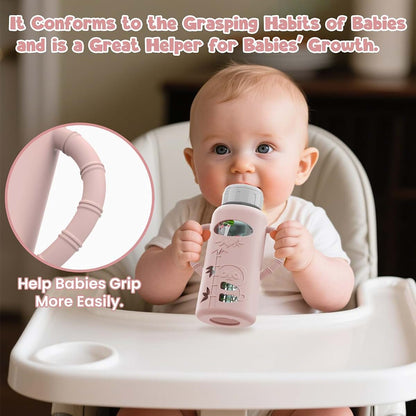 Dlozrak Silicone Sleeves for Dr Brown 8 oz Glass Bottles