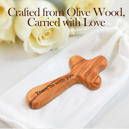 Custom Empire Shop Personalized Olive Wood Cross With Engraved Name (photo 2)