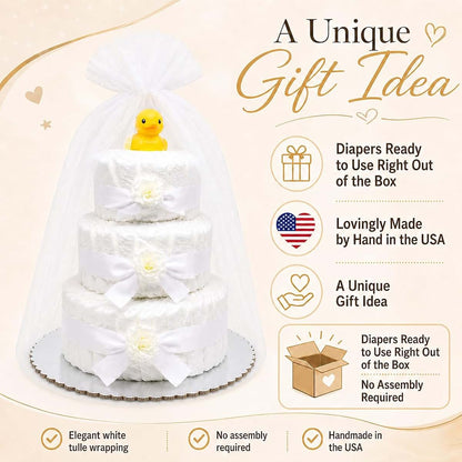 CHOOBLY 4-Tier Diaper Cake Centerpiece Kit Decor