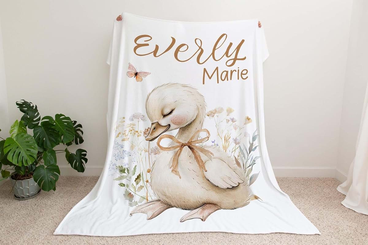ZEBRA88 Custom Baby Blanket Safari Theme Personalized Newborn Receiving Blanket (photo 4)