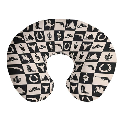 Cstdyfrv Western Checkered Nursing Pillow Cover, Cowboy Design