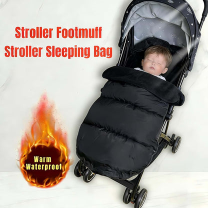 ETOFIXEE Waterproof Thickened Universal Stroller Footmuff - 3-in-1 Baby Bunting Bag, Stroller Sleeping Bag & Cotton Pad (photo 2)