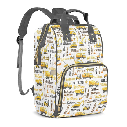 Joyestore Custom Construction Trucks Diaper Backpack Mom Baby Bag for New Parent Gift (photo 2)