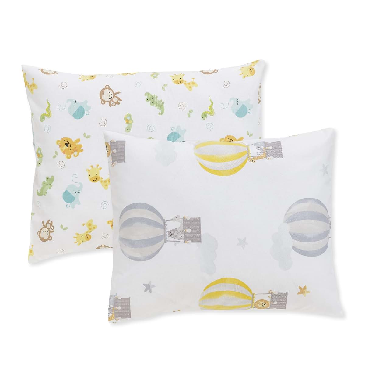 HOPPO Baby&Kids Toddler Pillowcases Set of 2 Fits Pillows Sized 13 x 18 or 14 x 19 Envelope Style Soft 100% Cotton