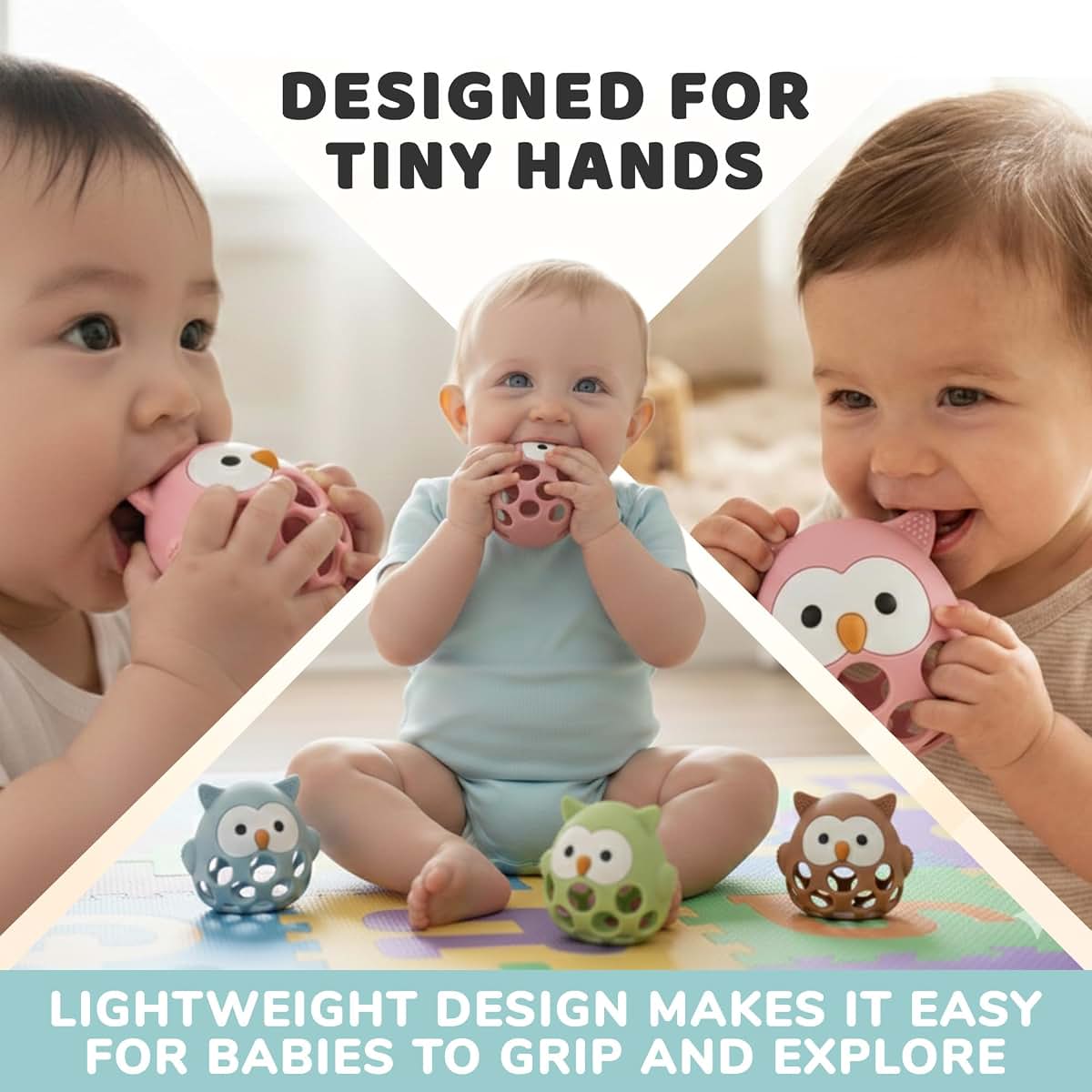 Baby's Way Owl Silicone Teething Toy (photo 3)