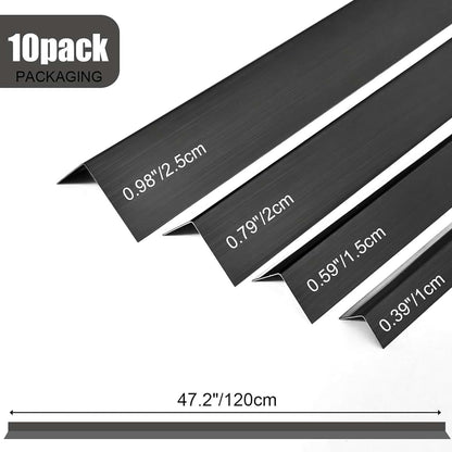 Kajivue Black Stainless Steel Corner Guards - 10 Pack 48 Inch (photo 2)