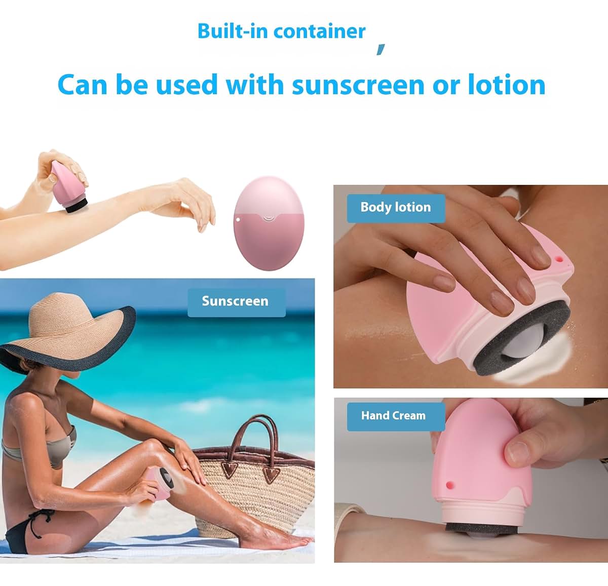 Roll-On Sunscreen Applicator with Protective Caps, Green