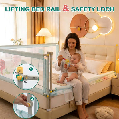 VIUEANR Toddler Bed Rail Swing Down Guard for Twin to King Mattresses (photo 4)