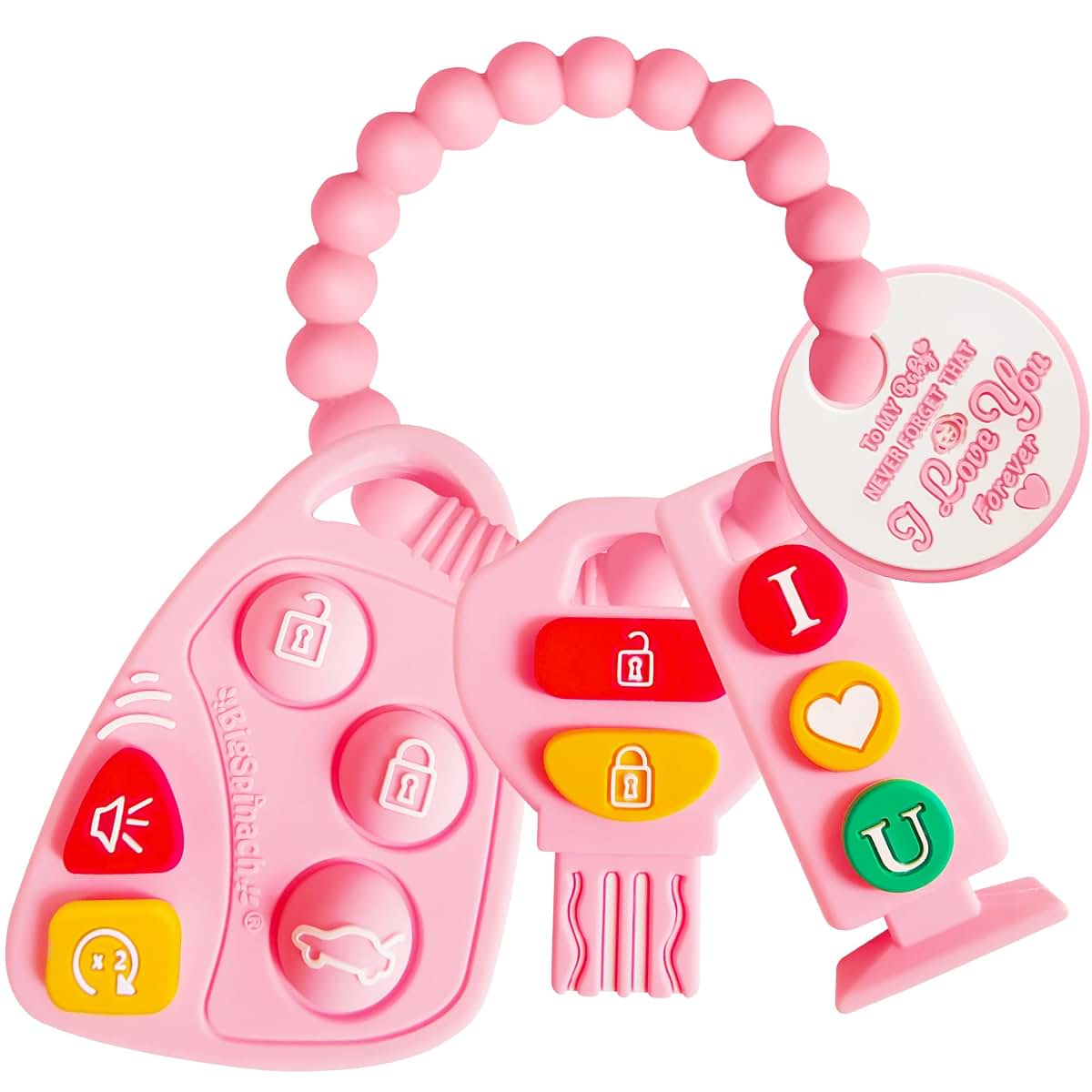 BIGSPINACH Baby Gothic Teething Keys Toy Combo Set for Play