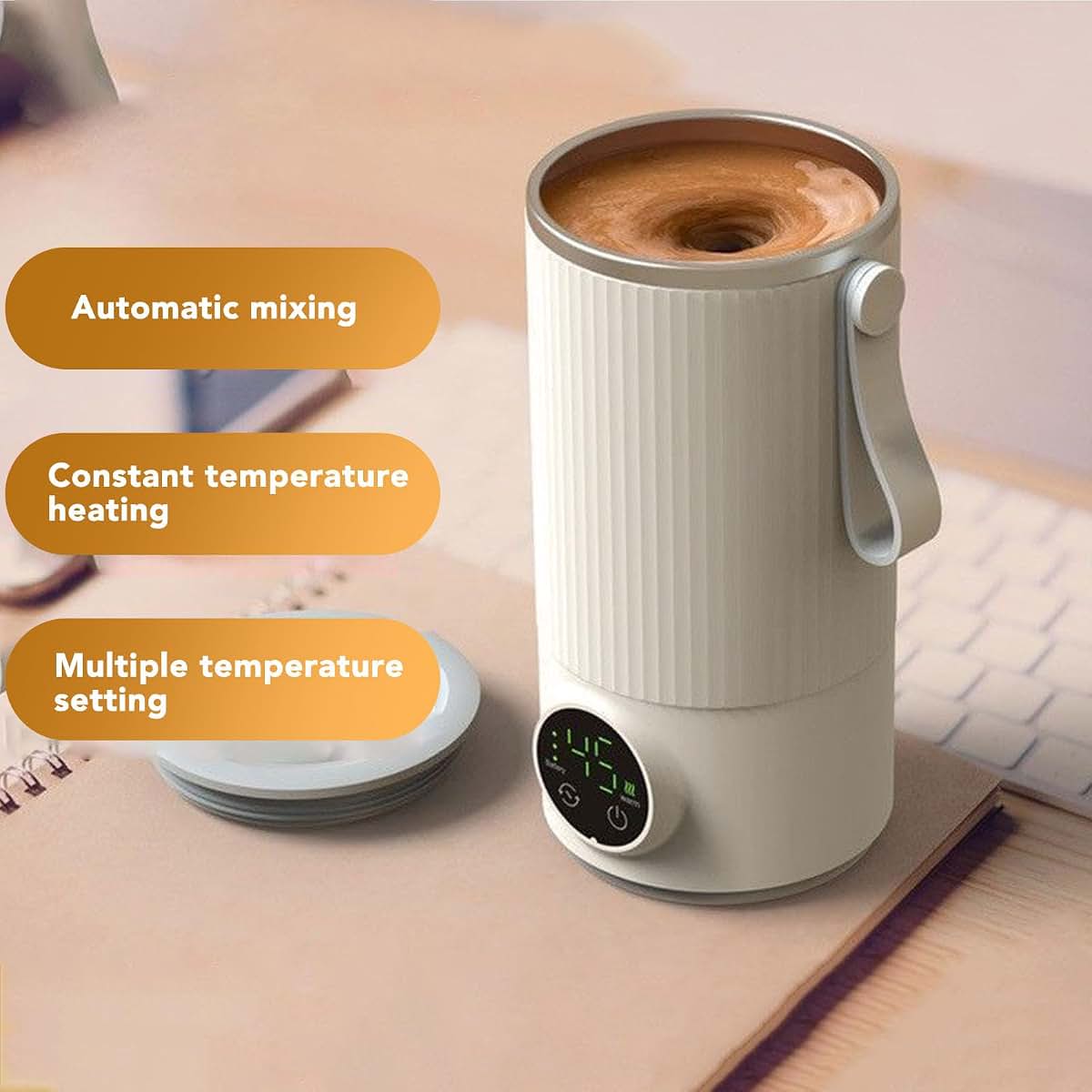 Portable Bottle Warmer & Mixer Cordless Automatic Mixing