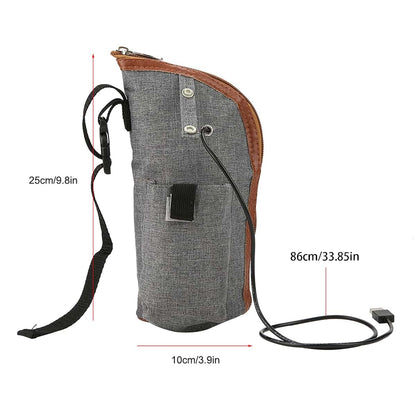Milltrip USB Bottle Heated Cover - Portable Milk Warmer Bag with Heating (37-42°C), Fits Most Baby Bottles - Fast & (photo 2)