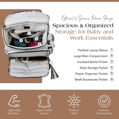 CC Citi Collective Citi Collective Gallery Diaper Bag Backpack - Casual Day-to-Day Backpack Fits 15" Laptop - Travel
