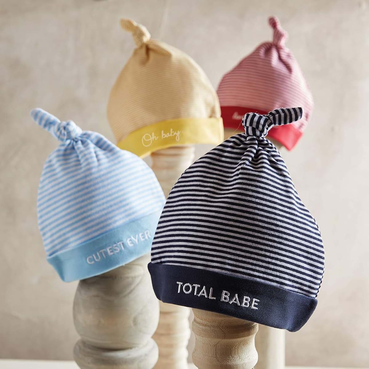 Stephan Baby Silly Sayings Stripey Knit Cap For Infants (photo 2)