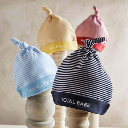 Stephan Baby Silly Sayings Stripey Knit Cap For Infants (photo 2)