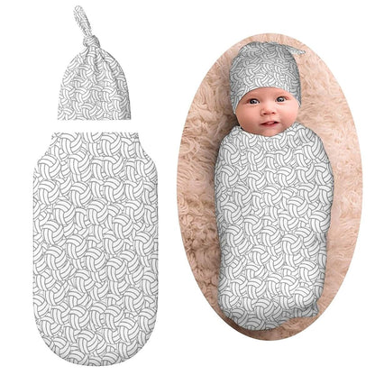 Qiohoey Volleyball Newborn Swaddle Blanket And Beanie Hat Set