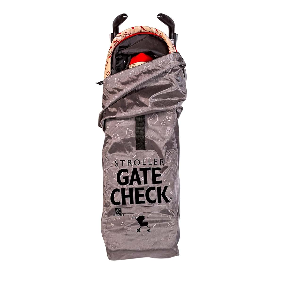 J.L. Childress Gate Check Travel Bag for Umbrella Strollers, Deluxe Grey