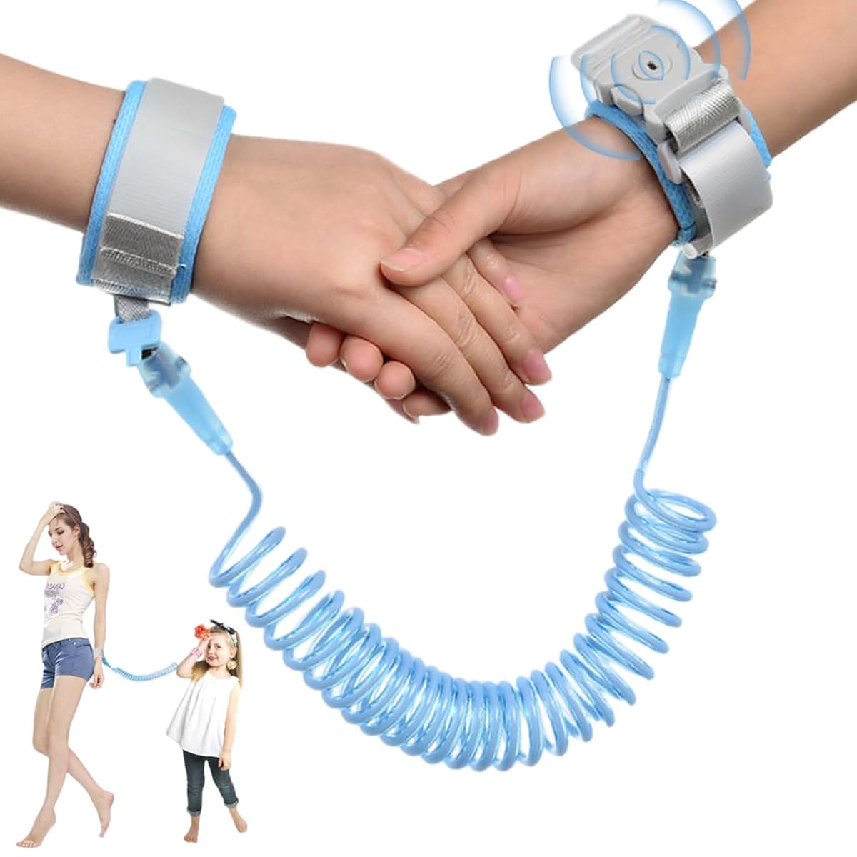 BabyOneStop Toddler Wrist Leash with Quick-Release Buckle, 2m Adjustable Walking Rope for Ages 1-3