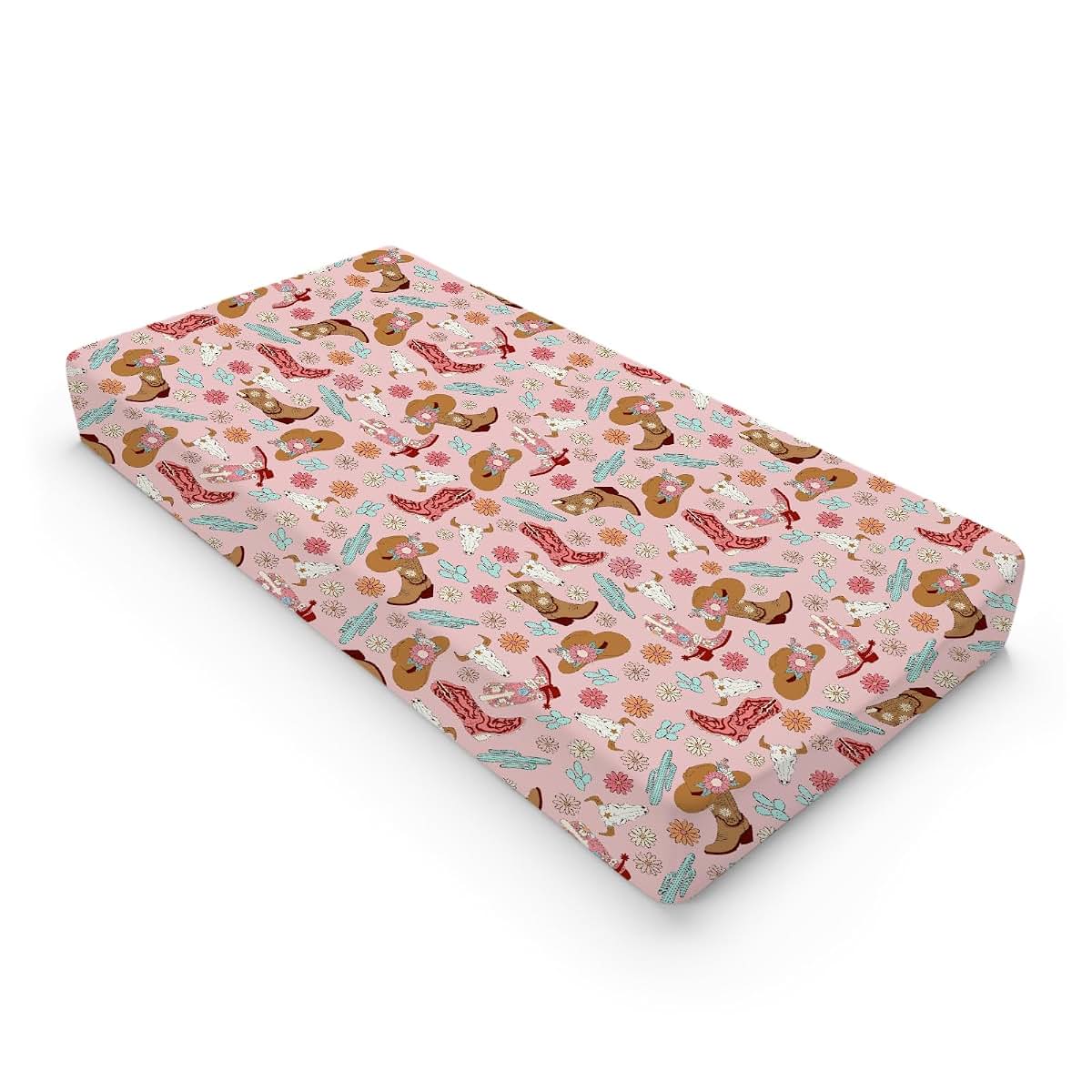 Boho Western Cowgirl Changing Pad Cover for Nursery Mats
