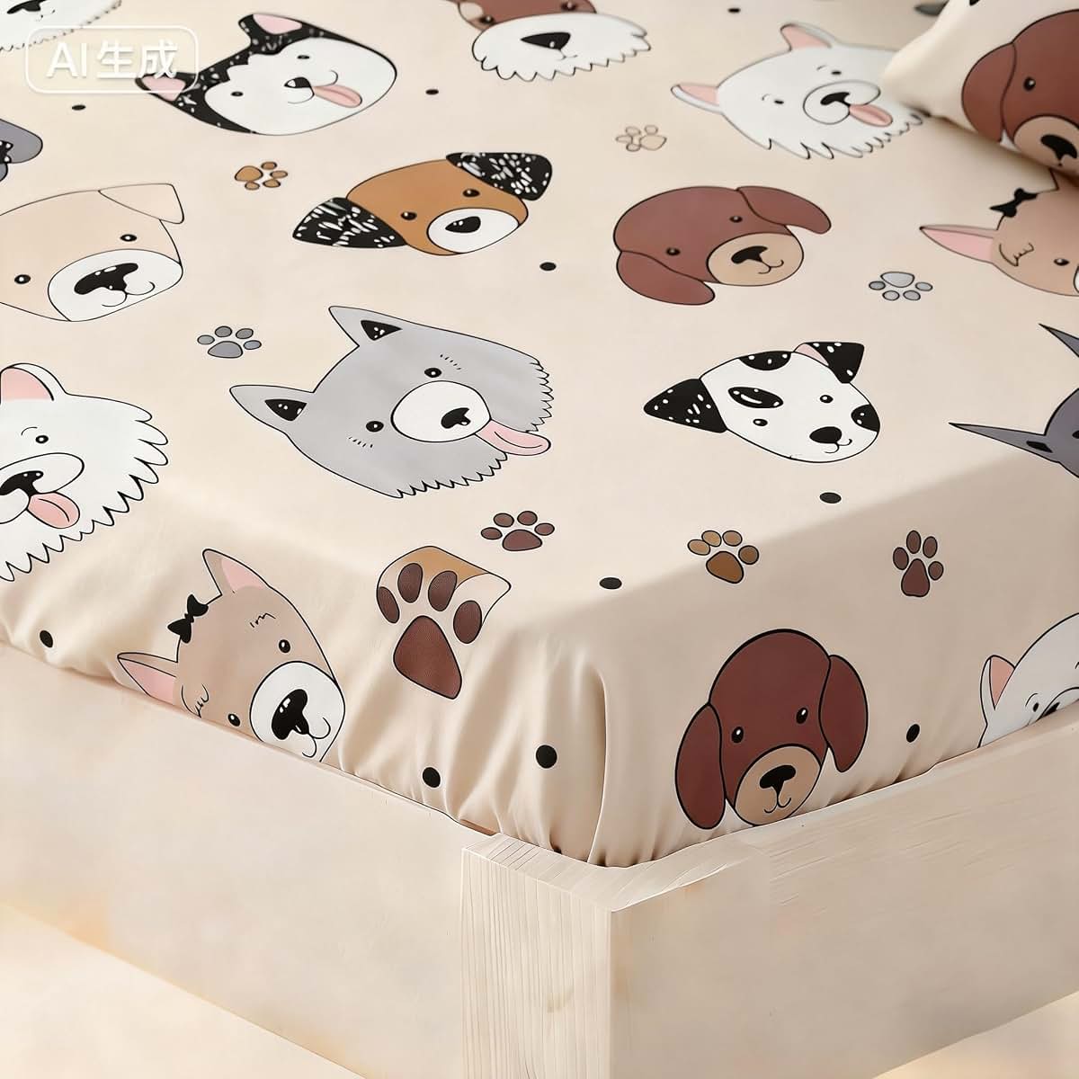 BabyOneStop Cute Dog Toddler Bedding Set Microfiber 4 Piece