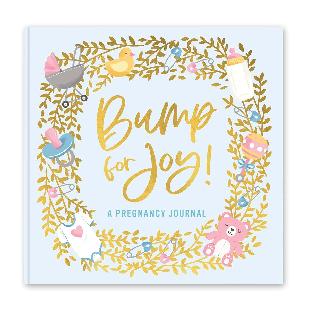 Studio Oh! Pregnancy Journal Bump for Joy Hardcover 9 x 9 in Books Blue