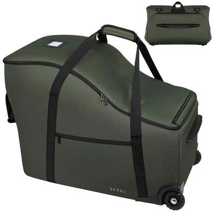 SCTEL Infant Car Seat Travel Bag, Padded with Wheels, 16.73x25.79x21.06 Inch