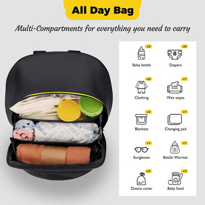 Minne Baby Storage Bag for Doona Infant Car Seat Stroller, Large Capacity Diaper Bag (photo 2)