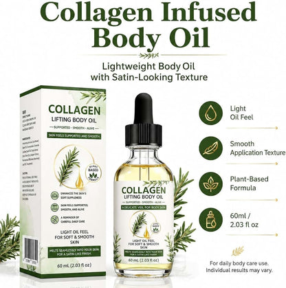 YLYBESK Collagen Infused Plant-Based Body Oil For Daily Hydration (photo 2)
